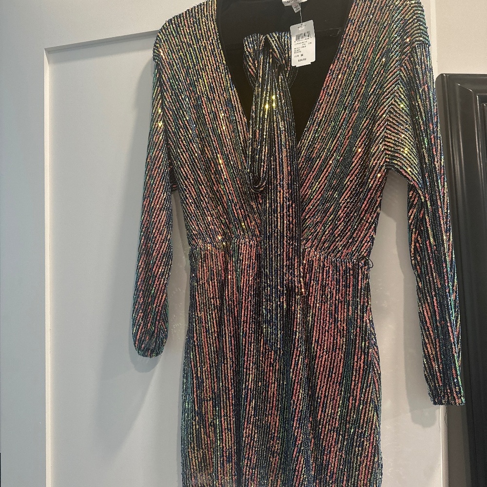 Black sequence dress